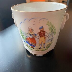 Vintage Hackefors II Small Planter 26 Swedish Couple Porslin Sweden Vase